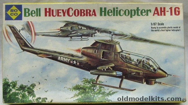 Roco 1/87 Bell AH-1G Huey Cobra Gunship HO Scale, Z247 plastic model kit